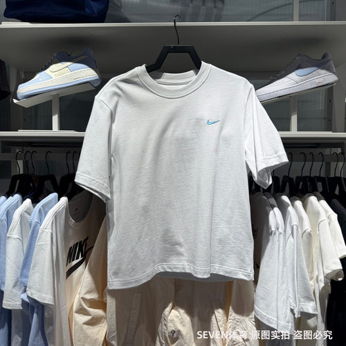 NIKE耐克女26夏新款半袖T恤刺绣小标透气宽松舒适短袖IR7589-121