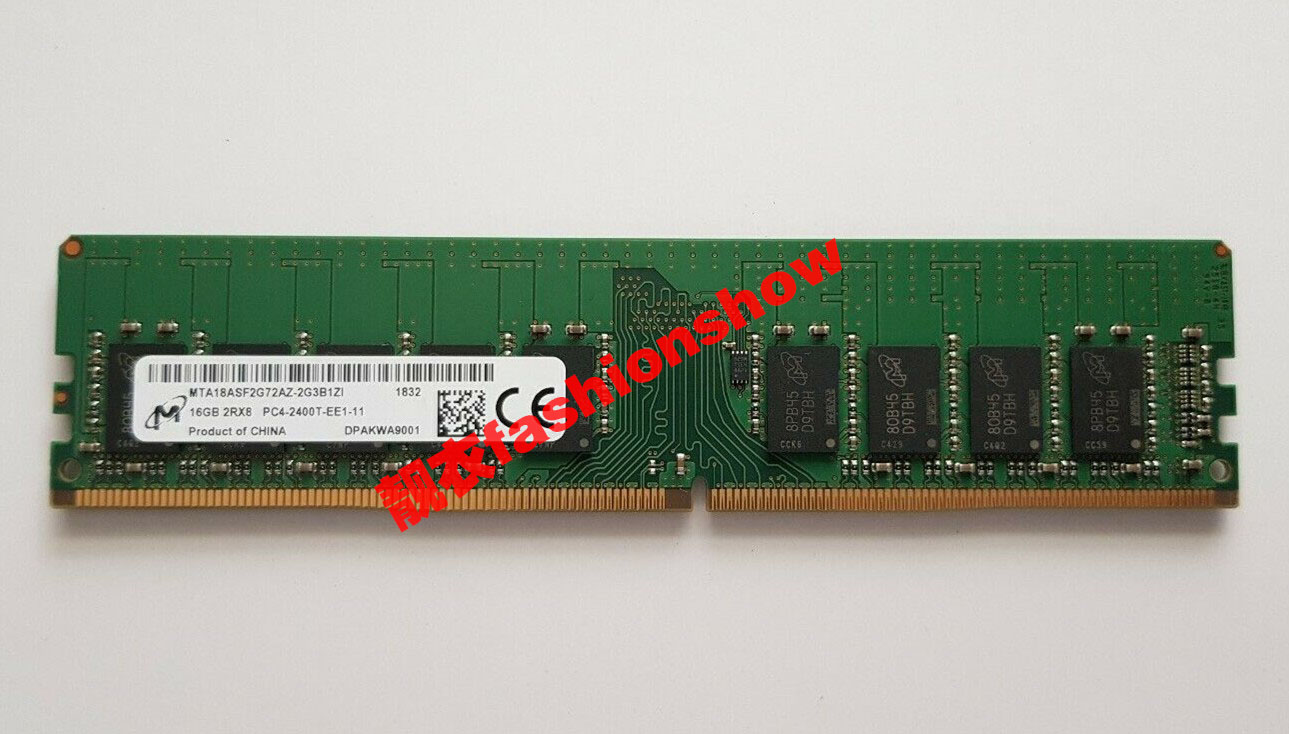 16G 2RX8 PC4-2400T-EE1-11纯ECC UDIMM镁光MTA18ASF2G72AZ-2G3B1