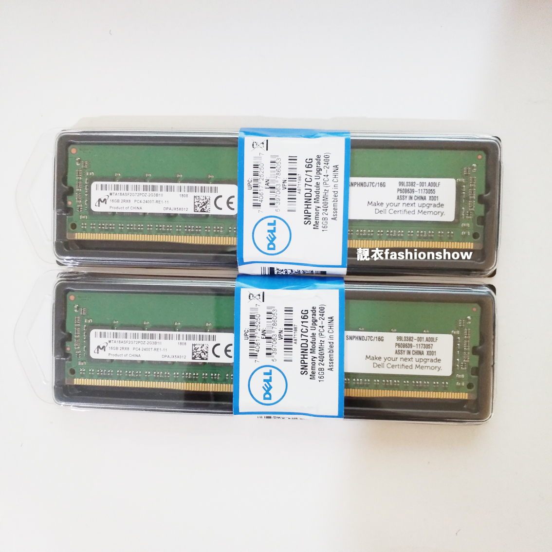 DELL R530 R430 R730 R730XD服务器内存16G 2RX8 DDR4 PC4-2400T
