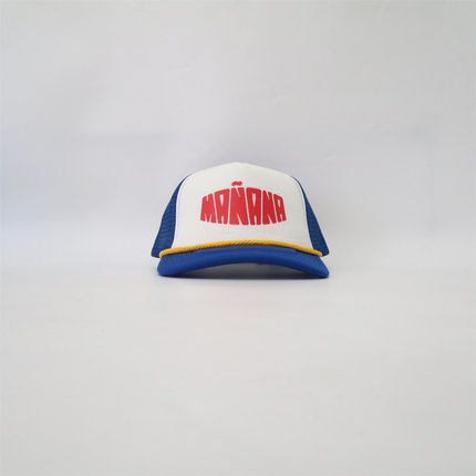美式街头潮牌复古冲浪休闲拼色夏季海绵顶弯檐网帽卡车帽truckhat