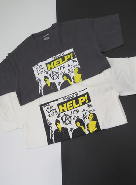 美式街头潮牌复古独立设计摇滚朋克merch风薄款短袖圆领T恤tee