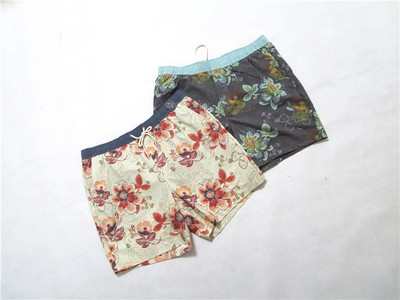 美式街头潮牌复古大花沙滩裤防水