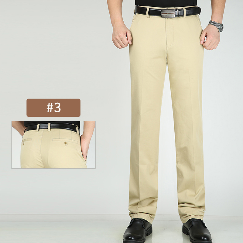 长裤宽松直筒纯棉男裤