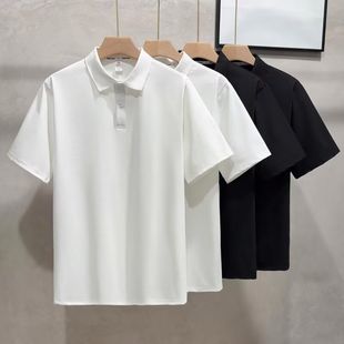 polo衫 t恤韩版 翻领短袖 男潮牌夏季 百搭体恤上衣 修身 潮流2025新款