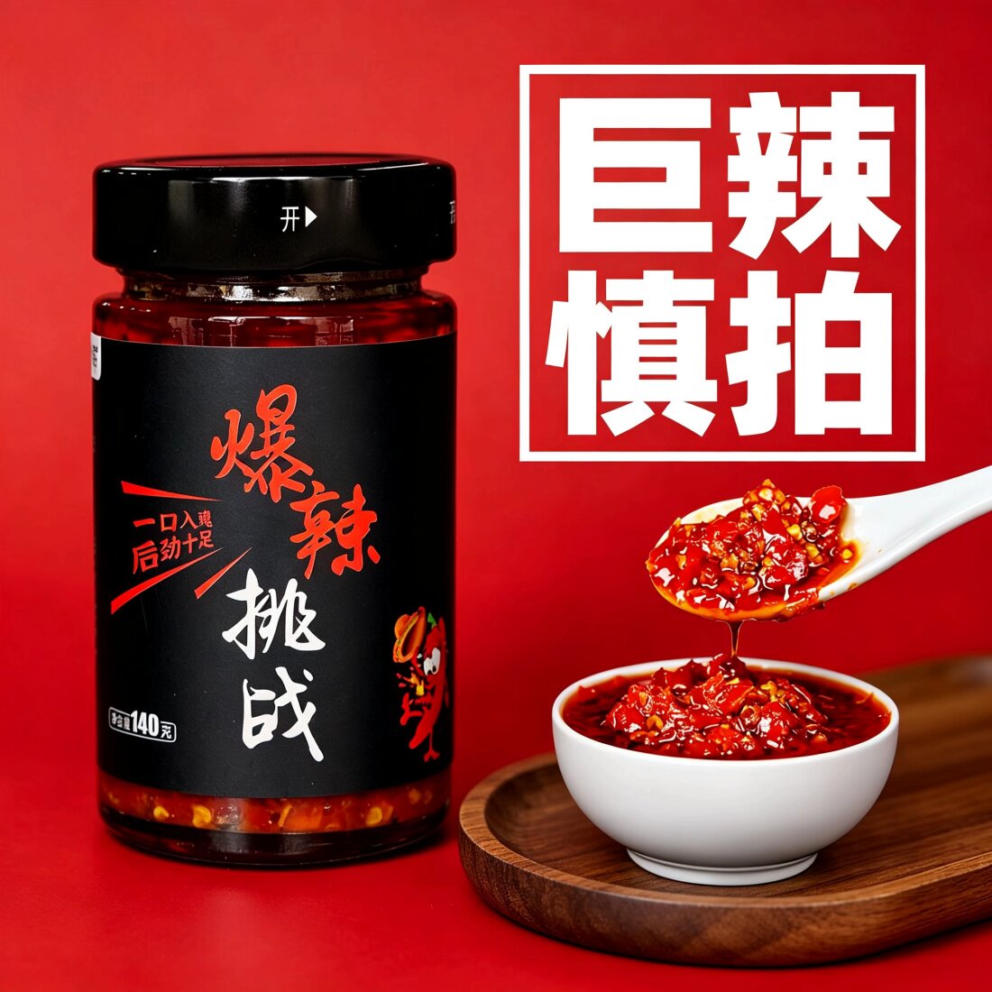 爆辣过瘾魔鬼辣椒酱下饭瓶装