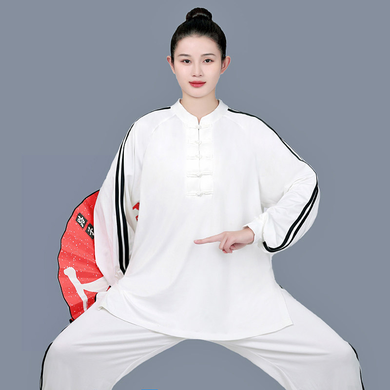 新款女太极服夏季牛奶丝学生武术太极拳练功服男士冰丝运动套装