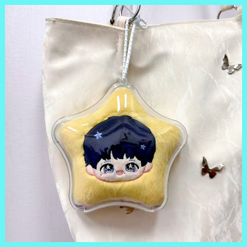 泡泡玛特娃包周深毛绒挂饰防尘壳