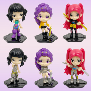 动漫猎魔女团Q版男女团猎魔女手办模型老虎乌鸦鲁米佐伊扭蛋摆件