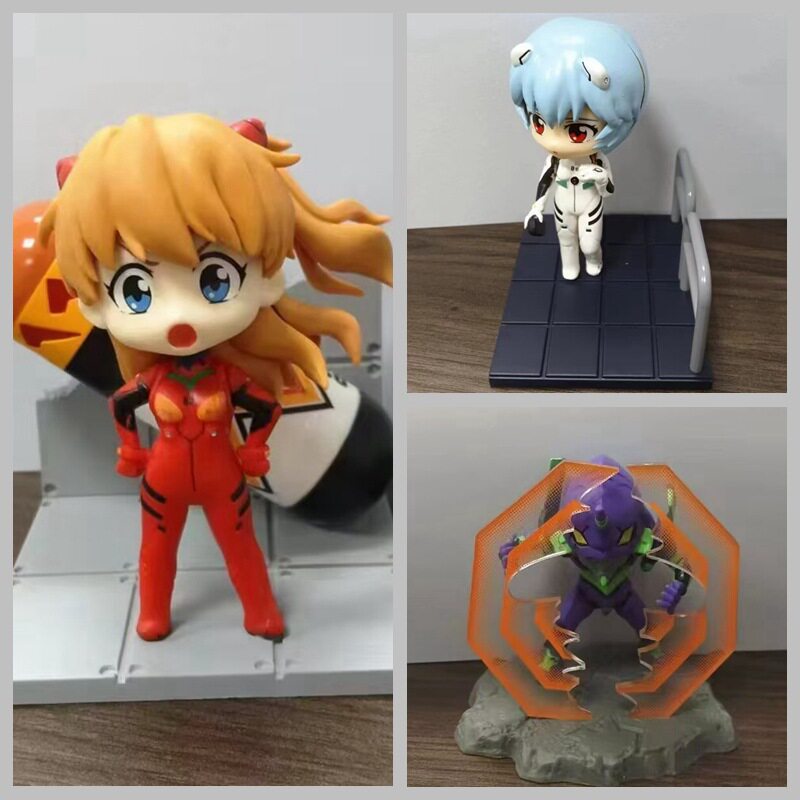 动漫周边福音战士 EVA Q版明日香绫波丽初号机微缩场景手办二次元