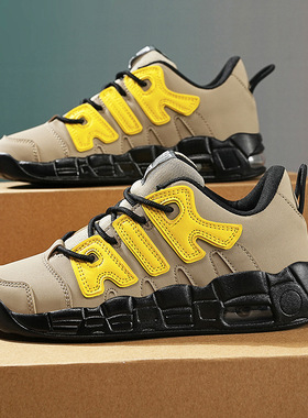 男鞋运动鞋男士皮面跑步鞋 Men's sports shoes men's leather