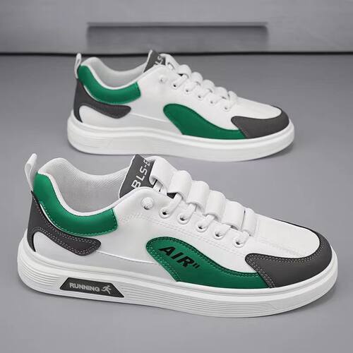 男鞋皮面运动休闲鞋 Men's leather running sports casual shoes