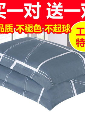 枕套一对装成人大号加厚48cm×74cm整头套家用枕芯套信封式枕头套