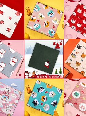 卡通手绢儿童手帕擦汗纯棉幼儿园小手帕小方巾女士随身小学生吸汗