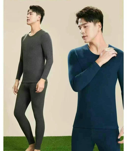 杉棉保暖内衣男士秋衣秋裤兔绒蚕丝套装德绒发热防寒加绒加厚秋冬