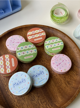 桑兔兔桑【小花苞等拉条4款】和纸原创手帐胶带文字手账贴纸整卷