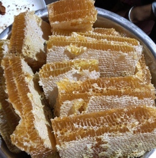 500g老蜂巢蜜泡水 蜂巢蜜東北土蜂蜜農家中蜂蜂蜜蜂巢素嚼著吃盒裝