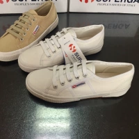 Superga San Pegasiubo đôi giày nhỏ màu trắng thấp để giúp đáy phẳng linh hoạt với cùng một đoạn giày vải siêu lửa - Plimsolls giày sneaker năm 2021