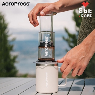 Aeropress爱乐压透明版 浓缩萃取手冲咖啡壶 Clear手压咖啡机便携式