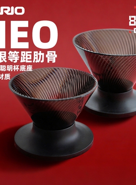 新品|HARIO Tritan V60 NEO 72肋滤杯 手冲咖啡滴滤杯 咖啡过滤器