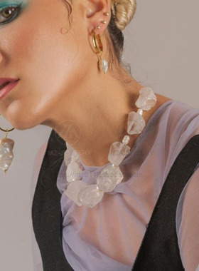 欧美设计师款天然原矿淡水珍珠