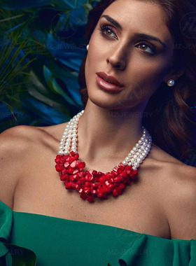 淡水珍珠奢华夸张多层高极感项链