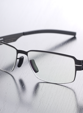 眼镜框男近视可配镜防蓝光变色全框金属黑色金色lio超轻无螺丝