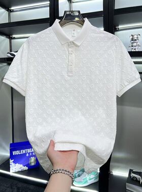 欧货AN&LV/岸绿网红爆款半袖男体恤欧货小众高级感潮牌轻奢男T恤