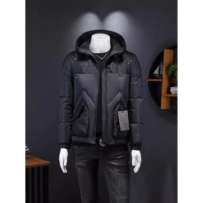 欧货AN&LV/岸绿欧洲站2025秋冬装新款男士连帽拼接羽绒服大码高品