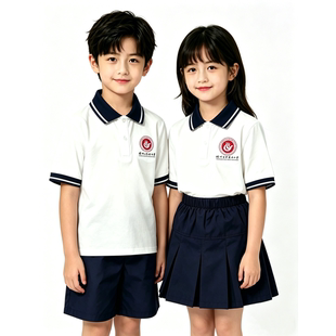 株洲市第二中学初中部附属小学生校服夏季春秋款班服单件上衣裤子