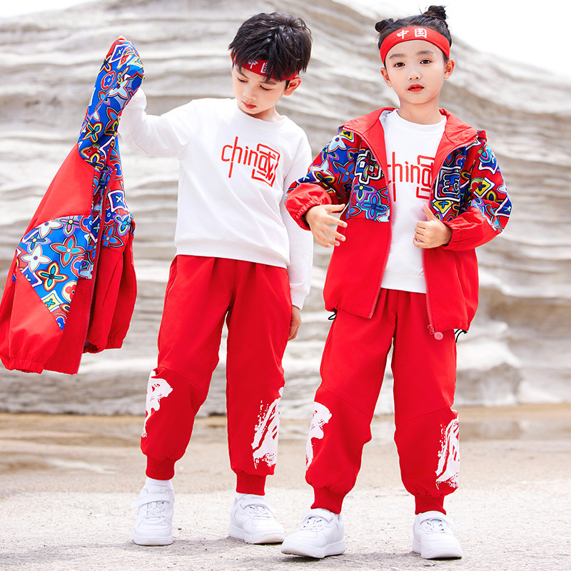 国潮国庆节幼儿园园服卫衣春秋款