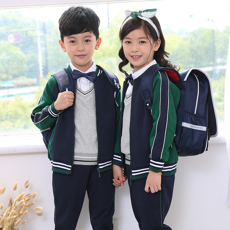 幼儿园园服老师校服小学生儿童班服春秋套装韩版纯棉运动服定制装