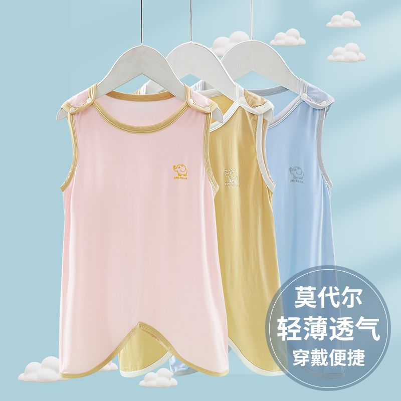 婴儿夏季无袖连体衣睡袋