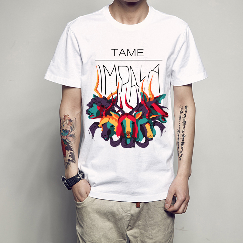 夏季新款澳大利亚乐队tame impala男士T恤青少年时尚圆领短袖衬衫