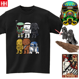 STAR WARS绝地武士星球大战达斯维德圆领纯棉短袖T恤男女电影周边