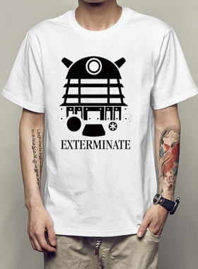 Doctor Who神秘博士戴立克Dalek男士T恤欧美潮款时髦短袖男女T恤