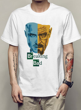 美剧绝命毒师Breaking Bad男士T恤夏季时髦男女短袖圆领T恤衫