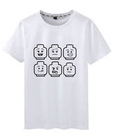 Creative and fun LEGO Friday face-dyed printed short-sleeved T-shirts for men and women, couple outfits thumbnail 6
