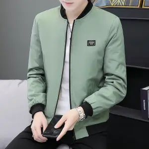 男士休闲外套夹克2024春秋季新款立领高端潮流棒球服短款风衣男装