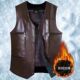 保暖背心加绒加厚坎肩 皮马甲男外套2025新款 真皮品质 高档大码