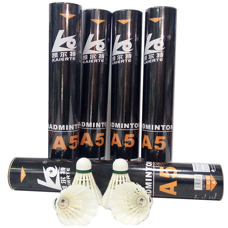 凯尔特A5/A6耐打鹅毛羽毛球12只装比赛训室内稳定鹅毛球5筒起送袜