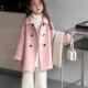 高端儿童秋冬宝宝双面羊绒羊毛呢大衣中大童男女童冬季 毛呢外套