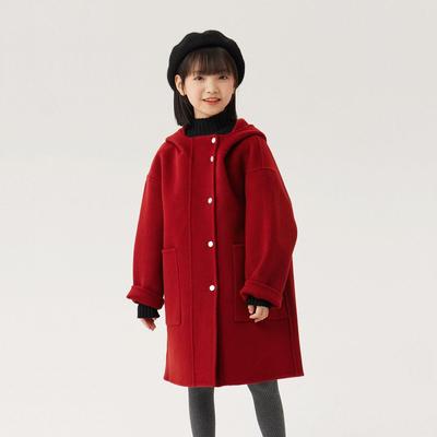 女童双面羊绒大衣秋冬新款