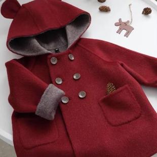 男童女童双面羊绒大衣2025秋冬新款韩版洋气毛呢外套儿童呢子大衣
