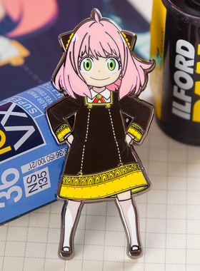 Fanaticpins 自制间谍过家家仿珐琅金属徽章 阿尼亚.福杰胸针动漫