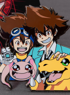 数码宝贝金属徽章机械暴龙胸针兽天女兽pin兽人加鲁鲁 神圣计划饰