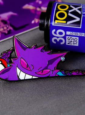 Fanaticpins原创宝可梦耿鬼徽章潮流穿搭配饰胸针别针饰品动漫ins