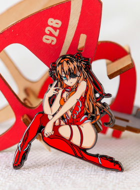 Fanaticpins原创福音战士EVA明日香珐琅金属胸针徽章 手办ins饰品