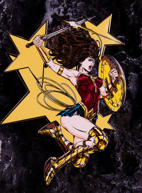 DC神奇女侠金属胸针徽章金属饰品绅士冰箱贴 魔术贴 周边背包配饰