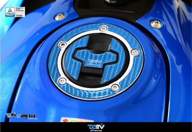 DMV 适用SUZUKI铃木 GSX250R DL250 GW250 红蓝碳纤维油箱盖贴纸