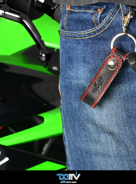 德国 DIMOTIV 适用KAWASAKI 川崎 NINJA 鹿皮革钥匙圈钥匙扣 DMV